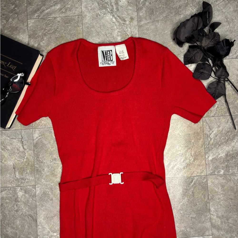 MB Women Red Short Sleeve Top